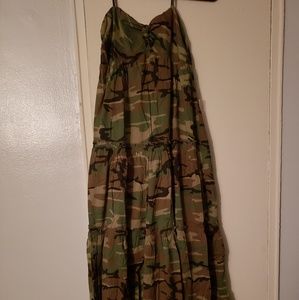Camouflage maxi sundress